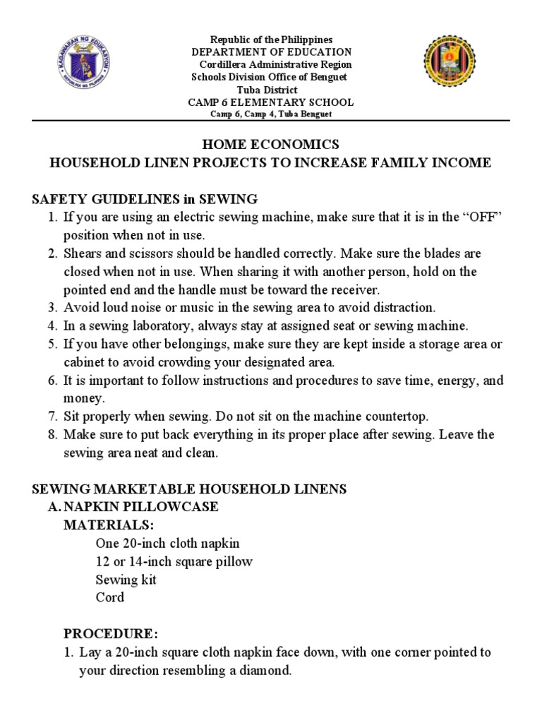 HE5Household Linen Projects To Increase Family PDF Sewing