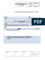 Formato Evaluación Inducción y Reinducción de SST Codificado