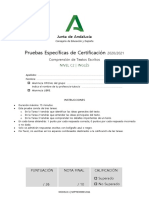 Pruebas Específicas de Certificación: Junta de Andalucía