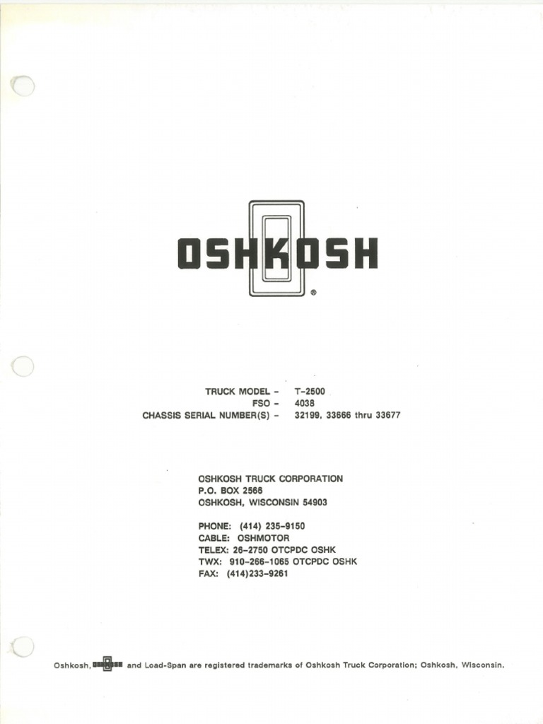 T-2500 Parts Catalog | PDF