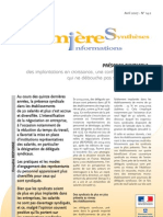 PRÉSENCE SYNDICALE: Des Implantations en Croissance, Une Confiance Des Salariés Qui Ne Débouche Pas Sur Des Adhésions