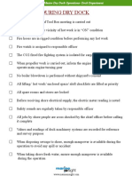 Checklist To Master Dry Dock Operations - Deck Department (During Dry Docking)