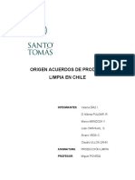 Origen Acuerdos de Producción Limpia en Chile