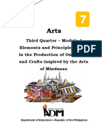 ARTS7 Q3 M1 Elements and Principles of Art in The Production of Ones A