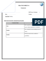 year 4 Practice sheet No .4 Electronic Configuration W