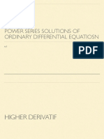Power Series Solutions of Ordinary Differential Equatiosn