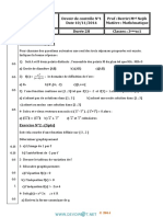 Devoir de Contrôle N°1 - Math - 3ème Sciences (2014-2015) Mr Berriri