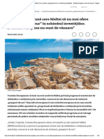 Comisia Europeană Cere Maltei Să Nu Mai Ofere Pașapoarte de Aur" În Schimbul Investițiilor. Valorile Europene Nu Sunt de Vânzare" - Digi24