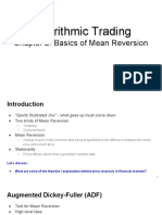 Algorithmic Trading: Chapter 2: Basics of Mean Reversion