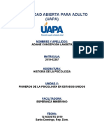 Historia de La Psicologia Unidad 5 UAPA