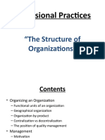 Professional Practices: "The Structure of Organizations"