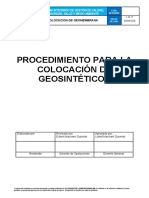 Proced. Colocación de Geomembrana