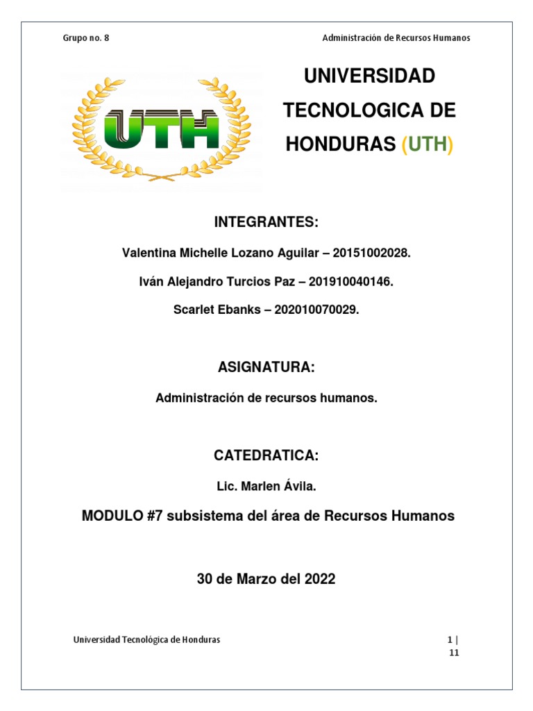 Modulo 7 Tarea Grupal | PDF