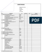 Export Process: NO PIC Check List Date Remarks Description