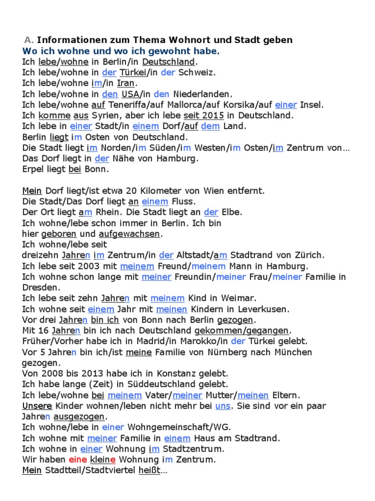 3 Wohnort | PDF