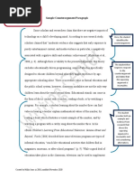 Sample Counterargument Paragraph