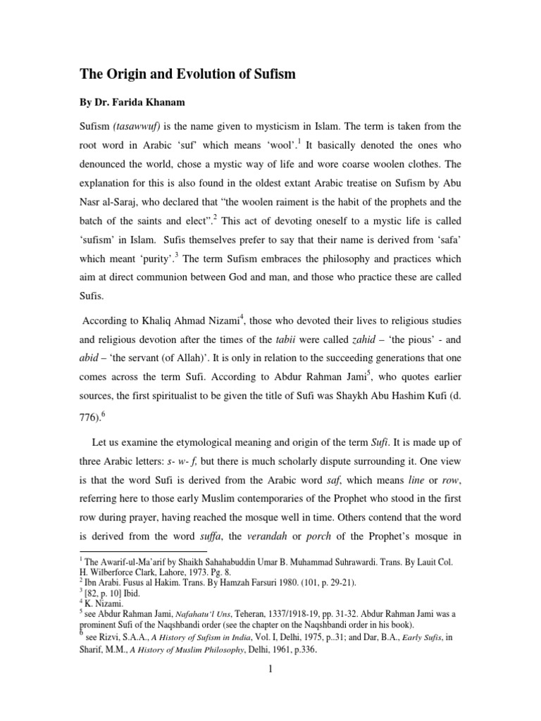 Origins and Evolution of Sufism | PDF | Sufism | Islam