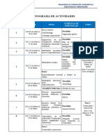 Cronograma de Actividades de Creatividad 2021-2