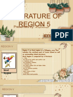 Literature of Region 5: Presented by