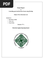 Project Report: Controlling Speed and Direction of Motor Using H-Bridge