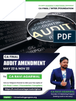 CA Final Audit Amendment May 22 & Nov 22 by CA Ravi Agarwal
