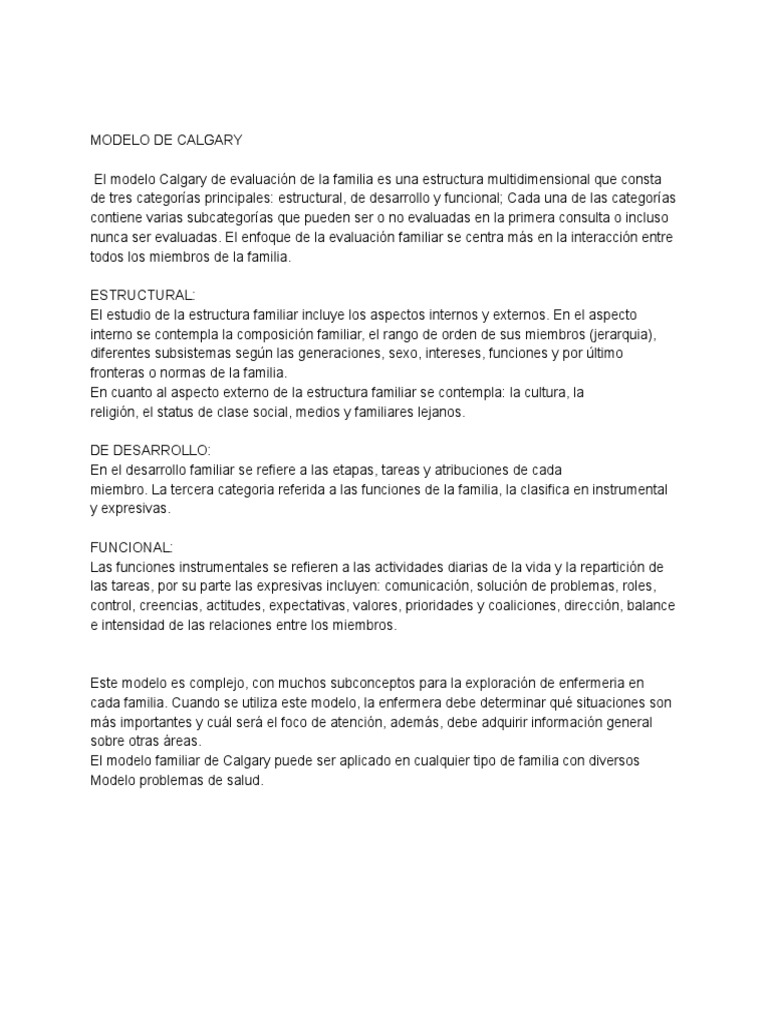 Modelo de Calgary | PDF