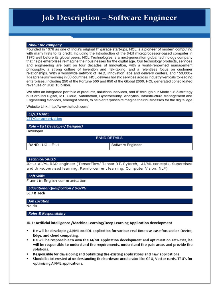 Software Engineer - AI/ML & Computer Vision | PDF | Artificial ...