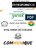 Youth for Diplomacy 2.0 Debate to Persuade organized by Yuvak Youth Wing