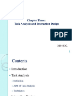 Chapter Three: Task Analysis and Interaction Design