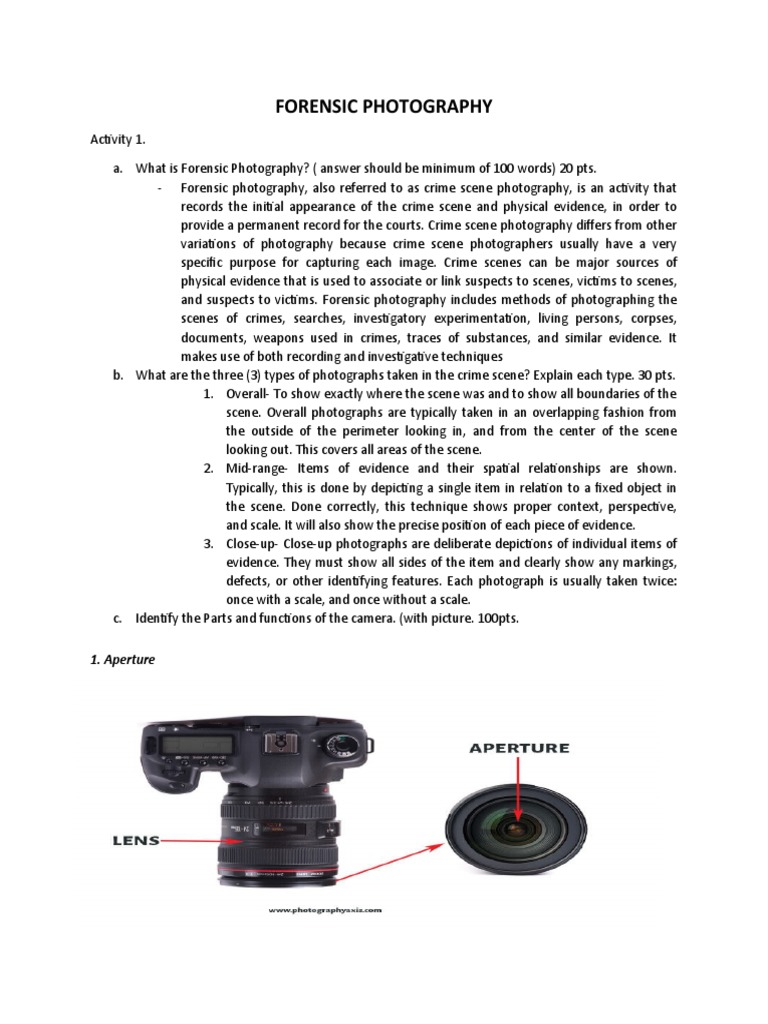 Parts of Camera PDF Camera Shutter (Photography)