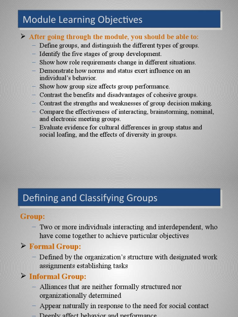 Foundation of Group Behaviour PDF Deviance (Sociology) Conformity