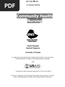 Community Health Nursing Book