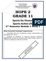 Hope 2 Grade 11: Sports For Fitness: Sports Active Life