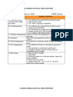 Farm Operational Procedure