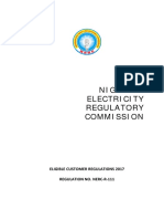 Nigerian Electricity Regulatory Commission: Eligible Customer Regulations 2017 Regulation No. Nerc-R-111