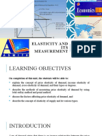 Elasticity and ITS Measurement: Unit 1