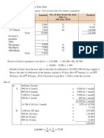 Due Date Amount No. of Days From The Base Date I.E. 6th Jan. 2016 Product 2016