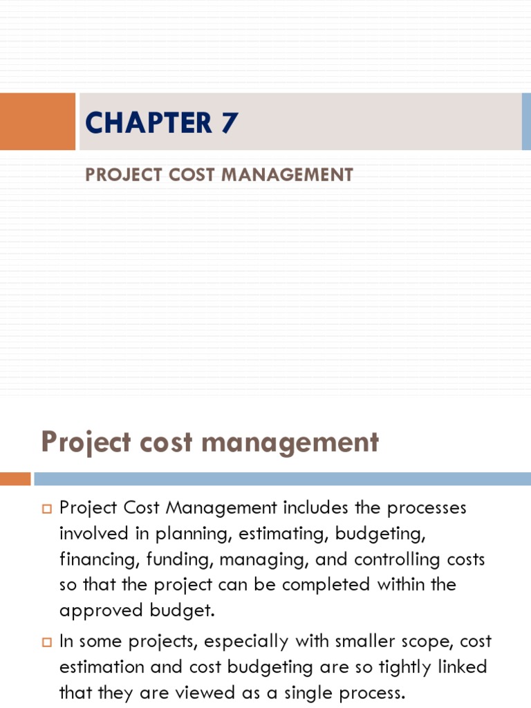 07 Cost-PMP5 | PDF | Project Management | Cost Accounting