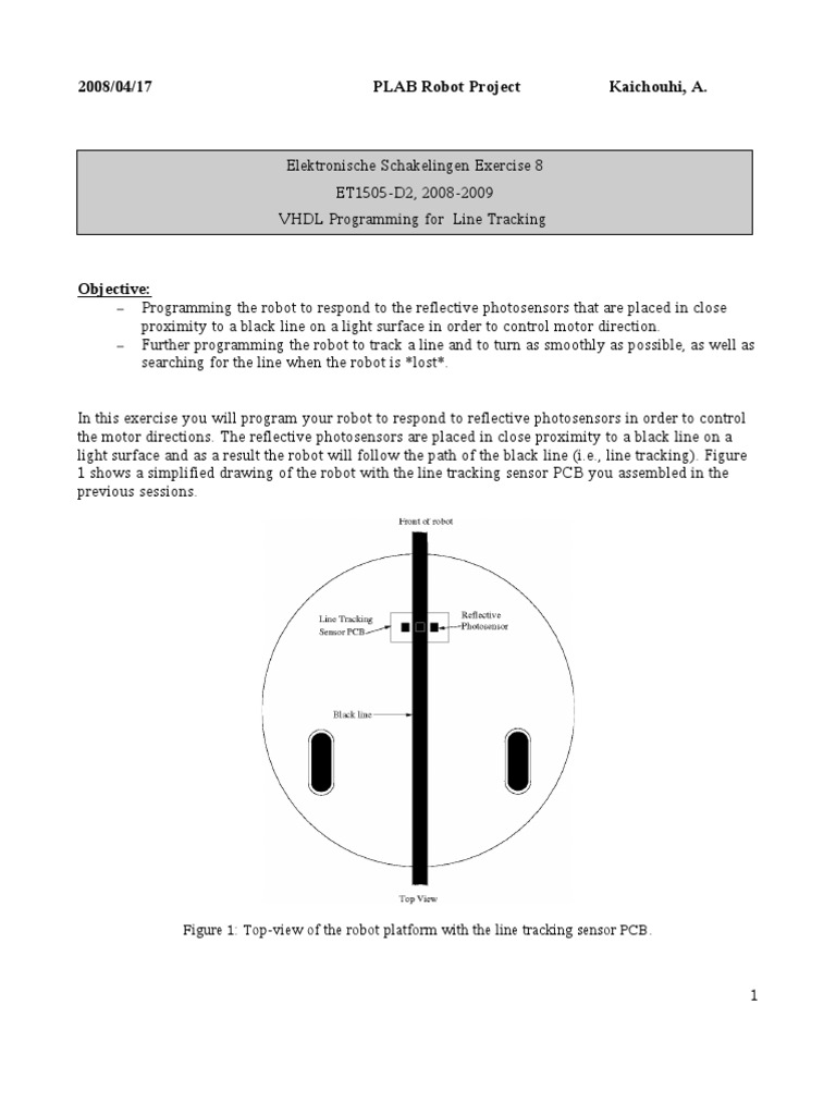 VHDL Programming for Line Tracking Robot | PDF | Vhdl | Field ...