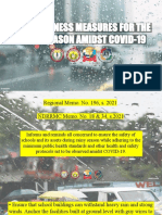 Preparedness Measures For The Rainy Season Amidst Covid19