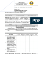 Rating Scale For Demonstration Teaching: College of Teacher Education Center of Development