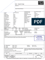 300HP 3-Phase Motor Data Sheet