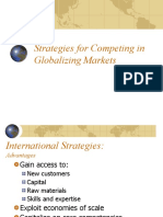 Strategies For Competing in Globalizing Markets