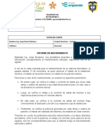 Informe de mantenimiento