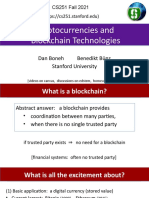 Cryptocurrencies and Blockchain Technologies: Dan Boneh Benedikt Bünz Stanford University