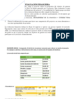 Evaluación financiera proyecto minero