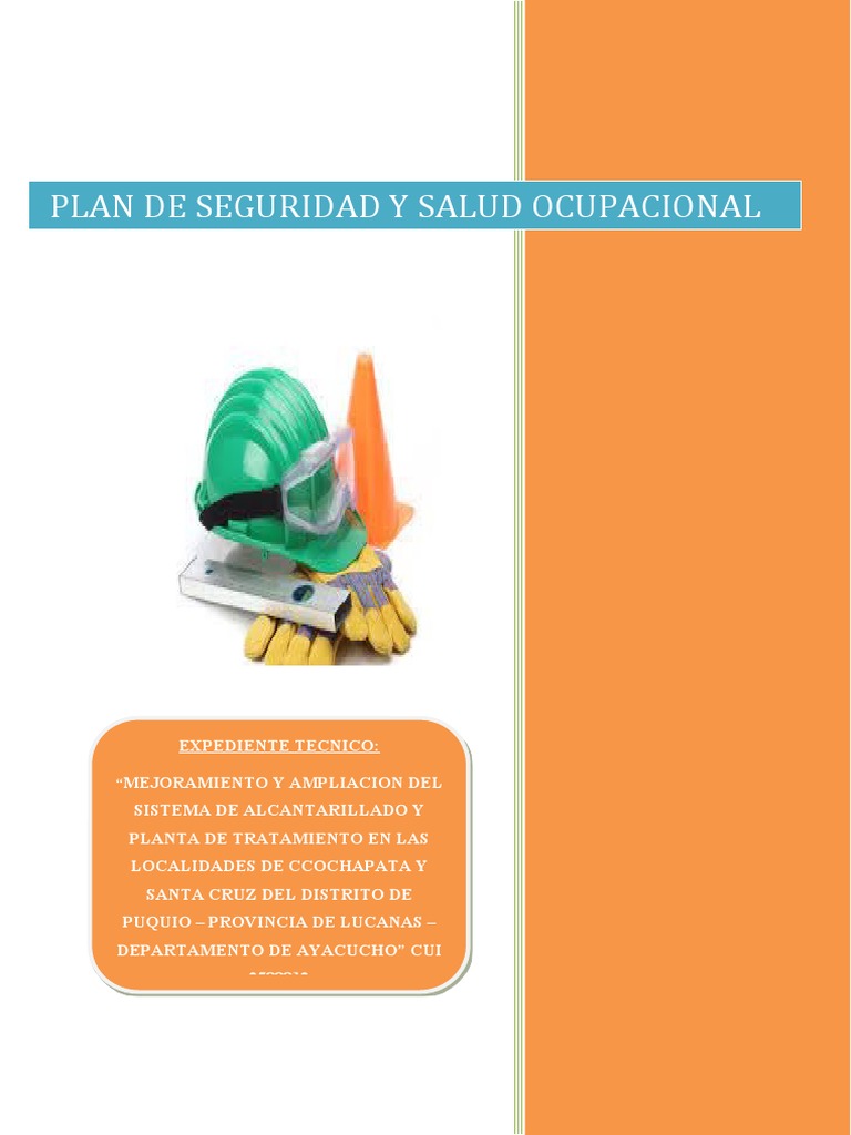 Plan de Seguridad y Salud Ocupacional | PDF | Seguridad y salud ...