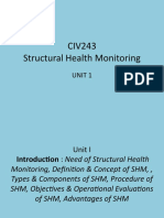 CIV243 Structural Health Monitoring: Unit 1