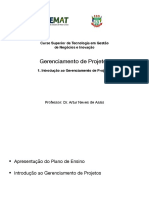 1. Introdução ao Gerenciamento de Projetos