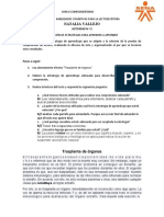 Estrategia de aprendizaje para comprender texto sobre trasplante de órganos